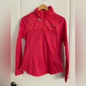 Red/Pink Half-Zip Puma Pullover